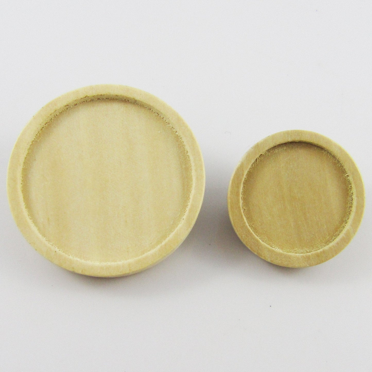 Bulk 5pk DIY Round Cabochon Setting Bar Pin Brooch SS & WOOD Select Size
