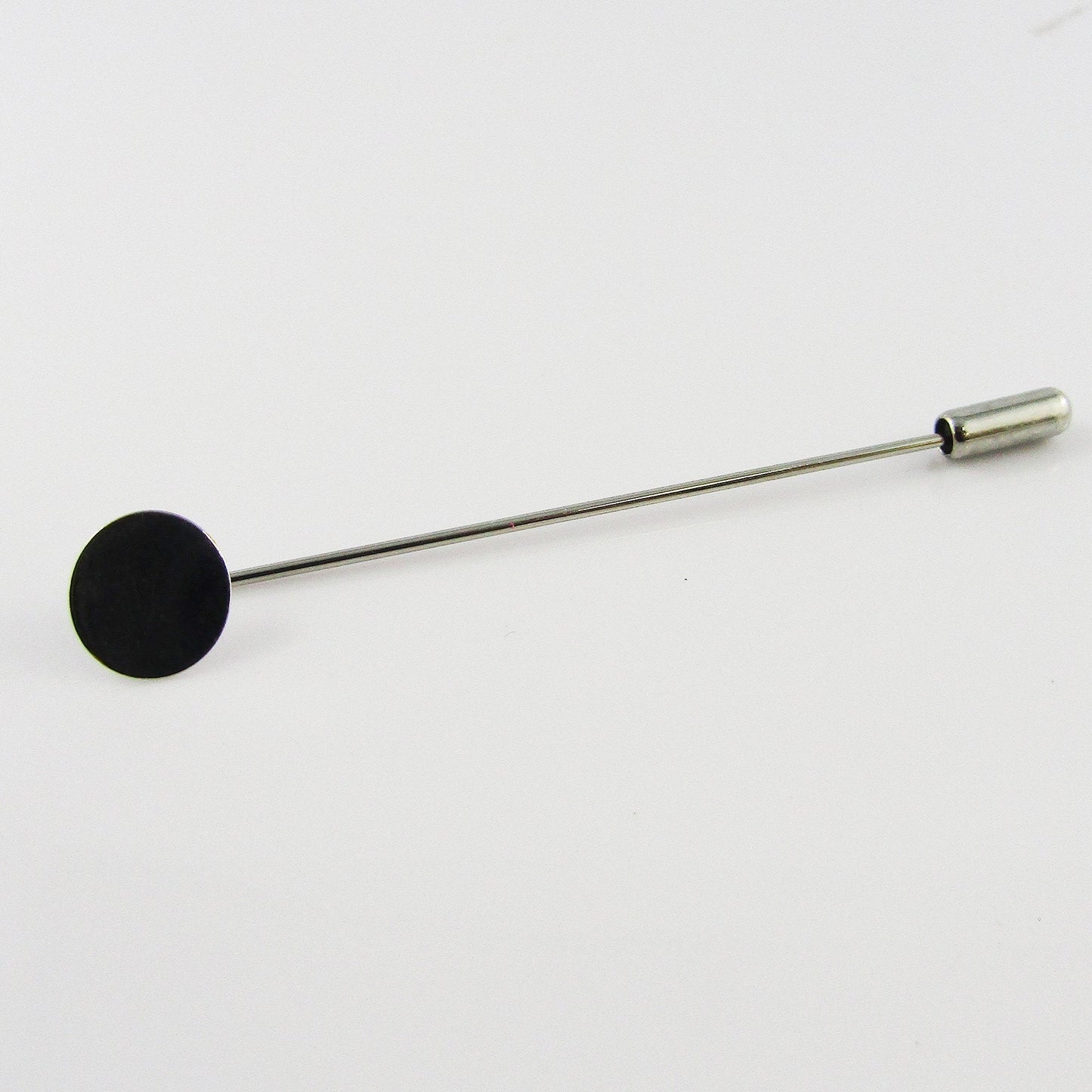 Bulk 5pk DIY 70mm Cabochon Setting Stick Pin Brooch 10mm Glue Pad Siver or Gold