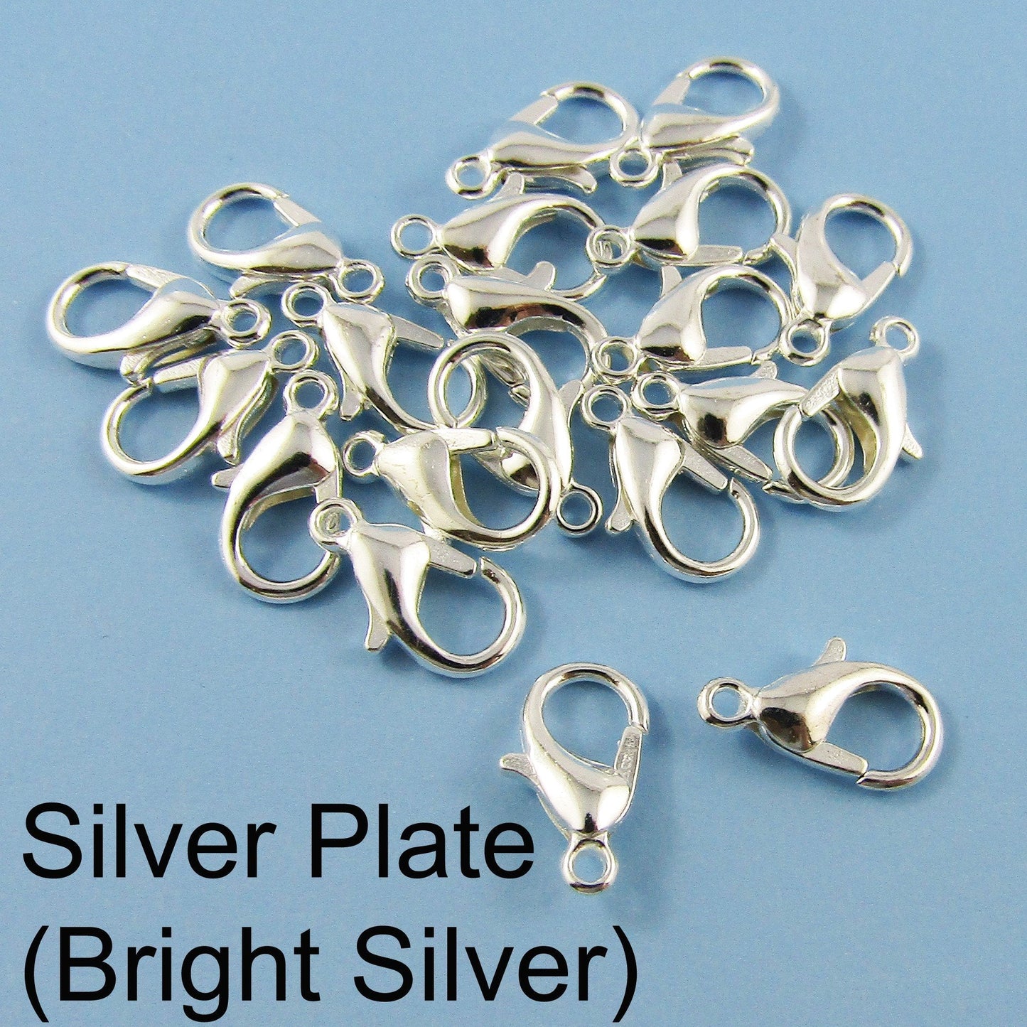 Parrot Lobster Clasps Findings 20 Pieces 12mm x 6mm Select Colour