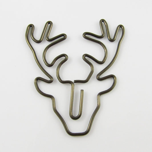 6pcs Reindeer Antler Novelty Paper Clip Photo Clip 49x42mm Journal Scrapbook