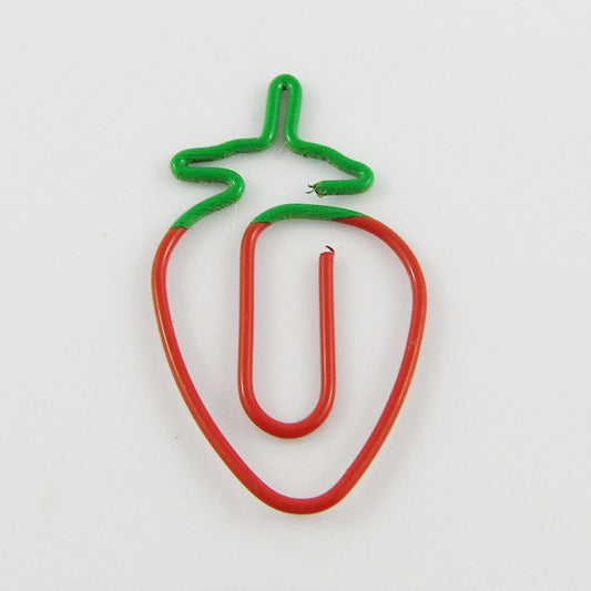 6pcs Strawberry Fruit Novelty Paper Clip Photo Clip 32x19mm Journal Scrapbook