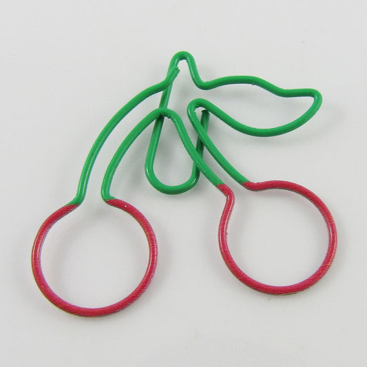 6pcs Cherry Fruit Novelty Paper Clip Photo Clip 35x33mm Journal Scrapbook