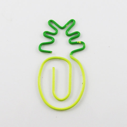 6pcs Pineapple Fruit Novelty Paper Clip Photo Clip 30x18mm Journal Scrapbook