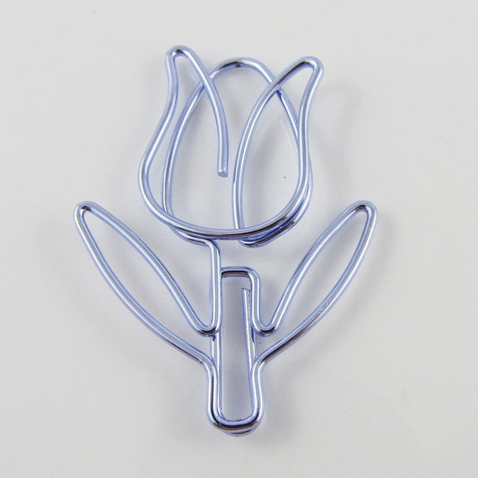 6pcs Tulip Novelty Paper Clip Photo Clip 29x40mm Journal Scrapbook