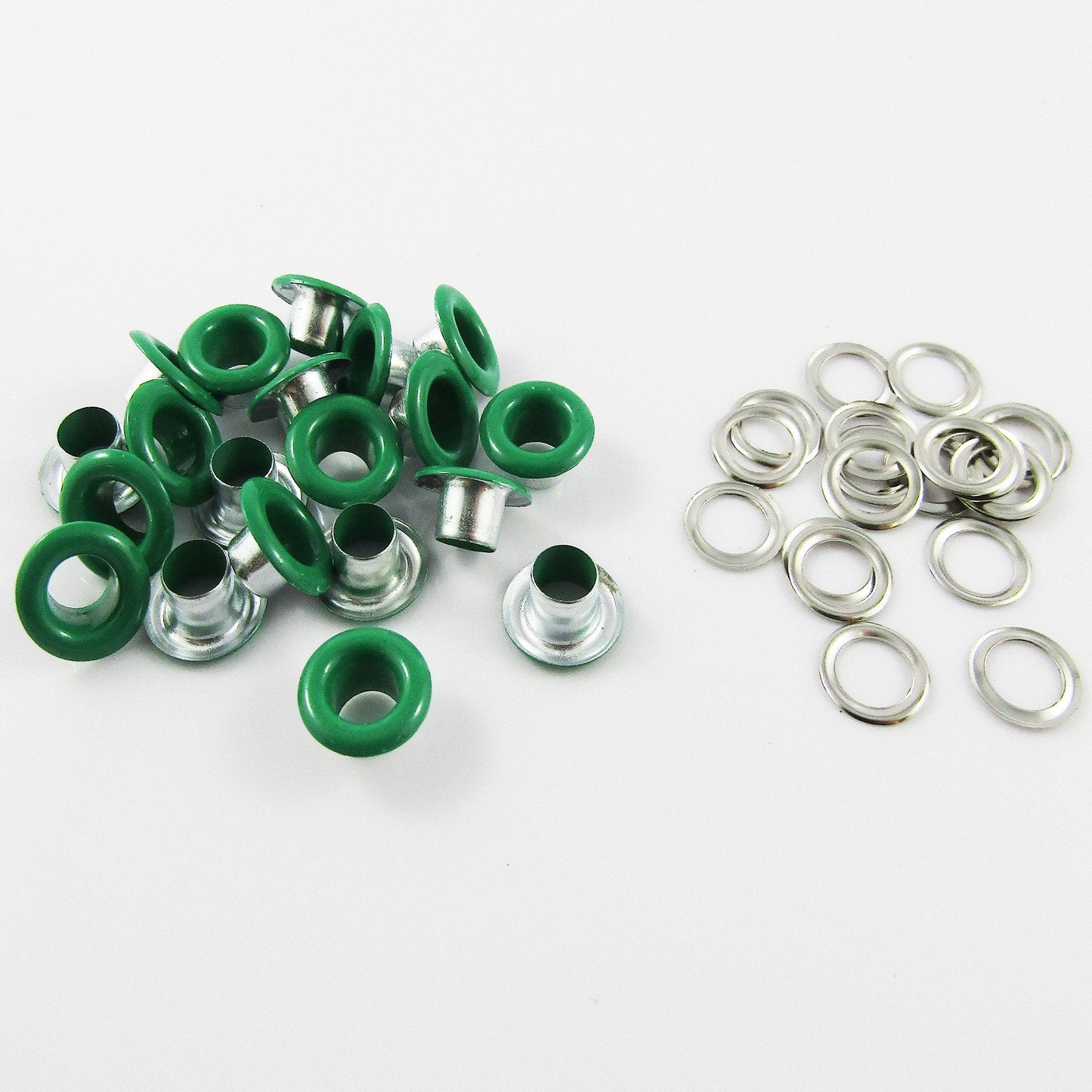 50pcs Green Eyelet Finding 10mm Hole 5mm Craft Cards Junk Journals etc
