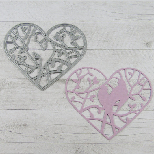Lovebirds Heart Cutting Die Carbon Steel Scrapbooking Card Making etc
