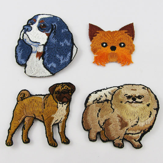 1pce Iron on / Sew On Dog Breed Embroidery Applique Patch Select Breed