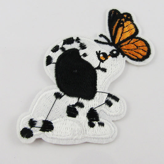 1pce Iron on / Sew On Dalmation Pup Embroidery Applique Patch 95x70mm