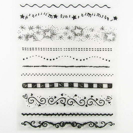Decorative Borders Clear Stamp Silicone Rubber Scrapbooking Card Making