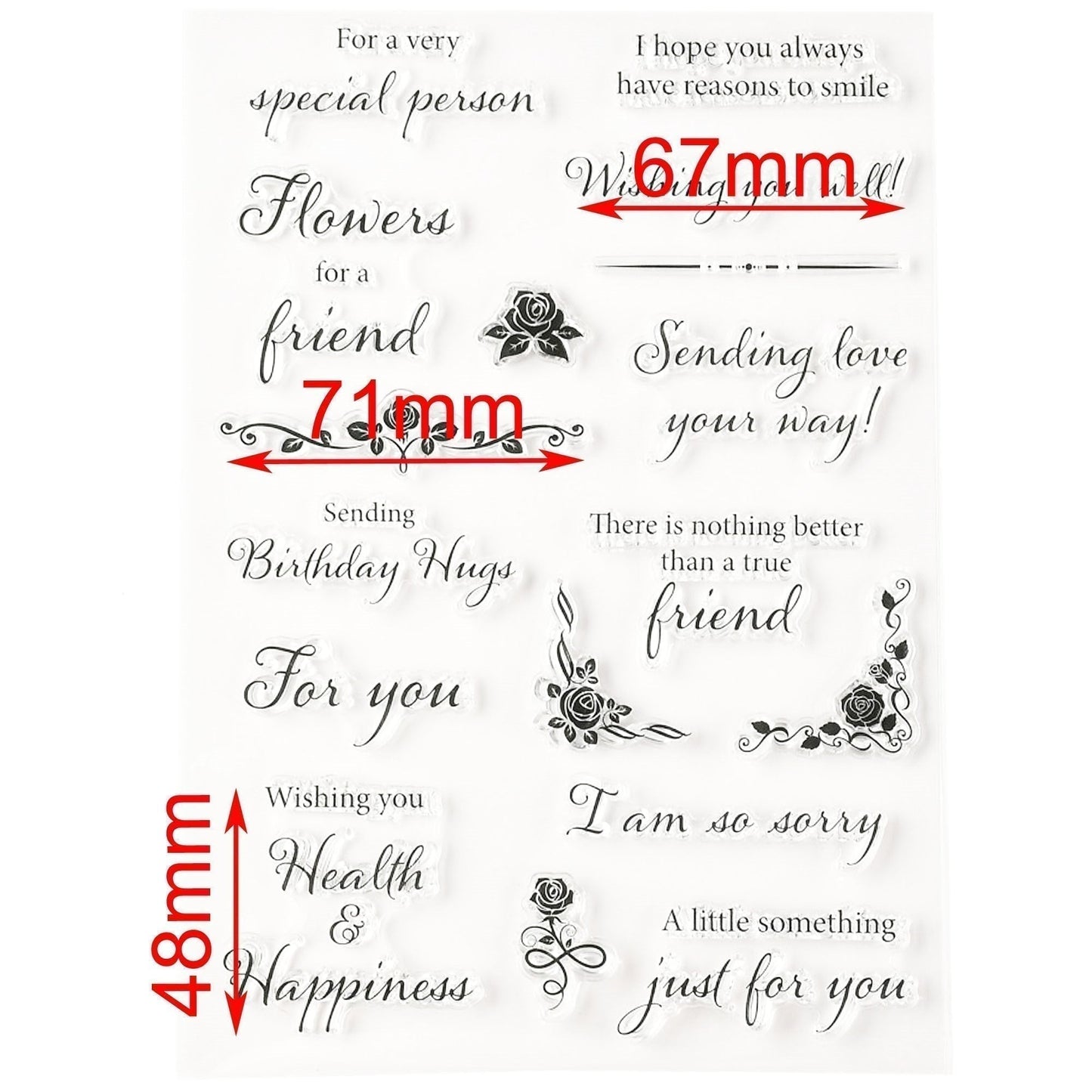 Special Person Message Clear Stamp Silicone Rubber Scrapbooking Card Making