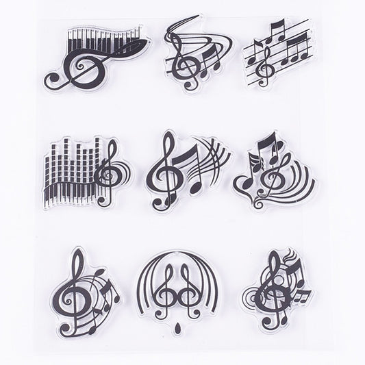 Music Note Symbols Clear Stamp Silicone Rubber Scrapbooking Card Making