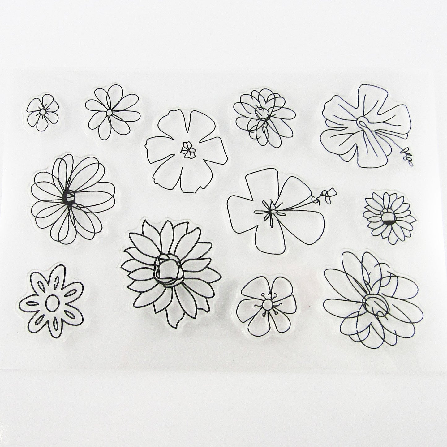 Tropical Flowers Clear Stamp Silicone Rubber Scrapbooking Card Making