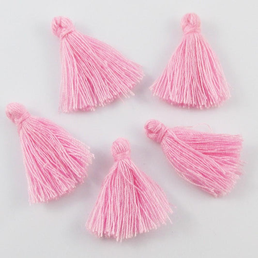 Pink Cotton Tassel Approx 25-30mm Suit Earrings, Bracelets & More Select Qty