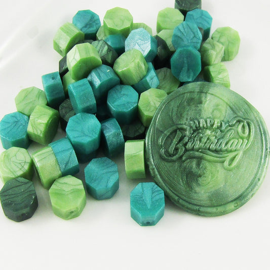 100pcs Green Mix Sealing Wax Melt Particles for Wax Seals Wedding Cards