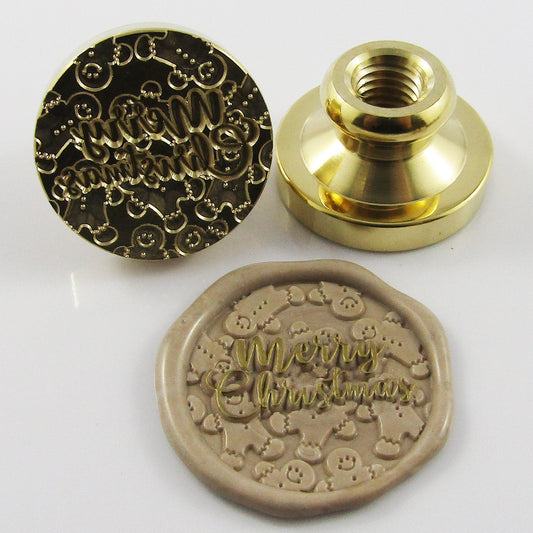 Christmas Gingerbread Wax Seal Stamp Head BRASS 25x15mm Wax Seal Cards Journal