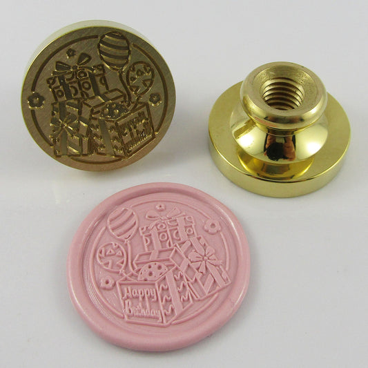 Happy Birthday Wax Seal Stamp Head BRASS 24x14mm Wax Seal Cards Journal