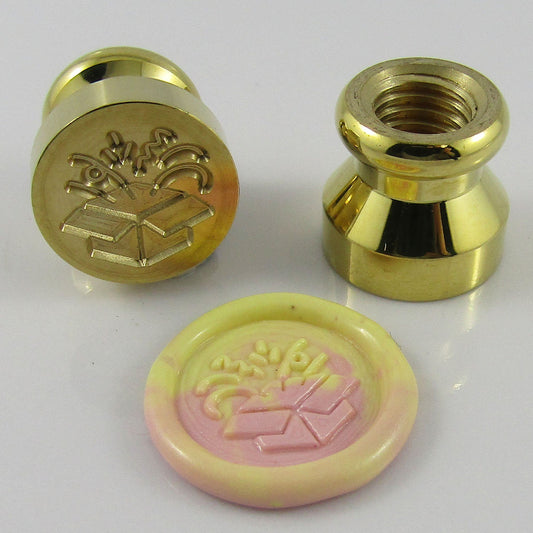 Surprise Present MINI Wax Seal Stamp Head BRASS 15x14mm Wax Seal Cards Journal