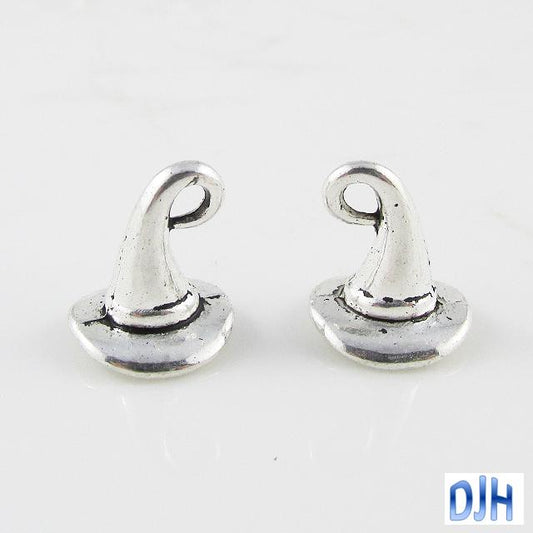 Bulk Witch Hat Charm Pendant Halloween Witch Accessory 11x11mm Select Qty