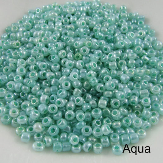 50g 1000+ pcs Ceylon Glass Seed Beads 3mm Select colour