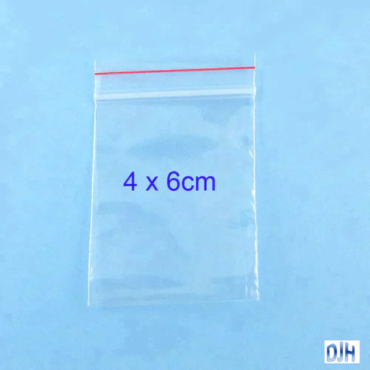 1000 x Bulk Resealable Zip Lock Plastic Bags 40mm x 60mm Ziplock Reseal Clip