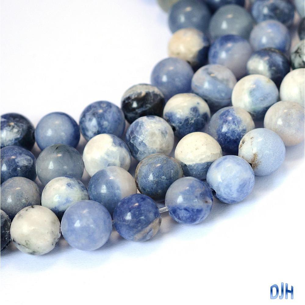 20pcs Natural Sodalite Beads Round 8mm Hole 1mm