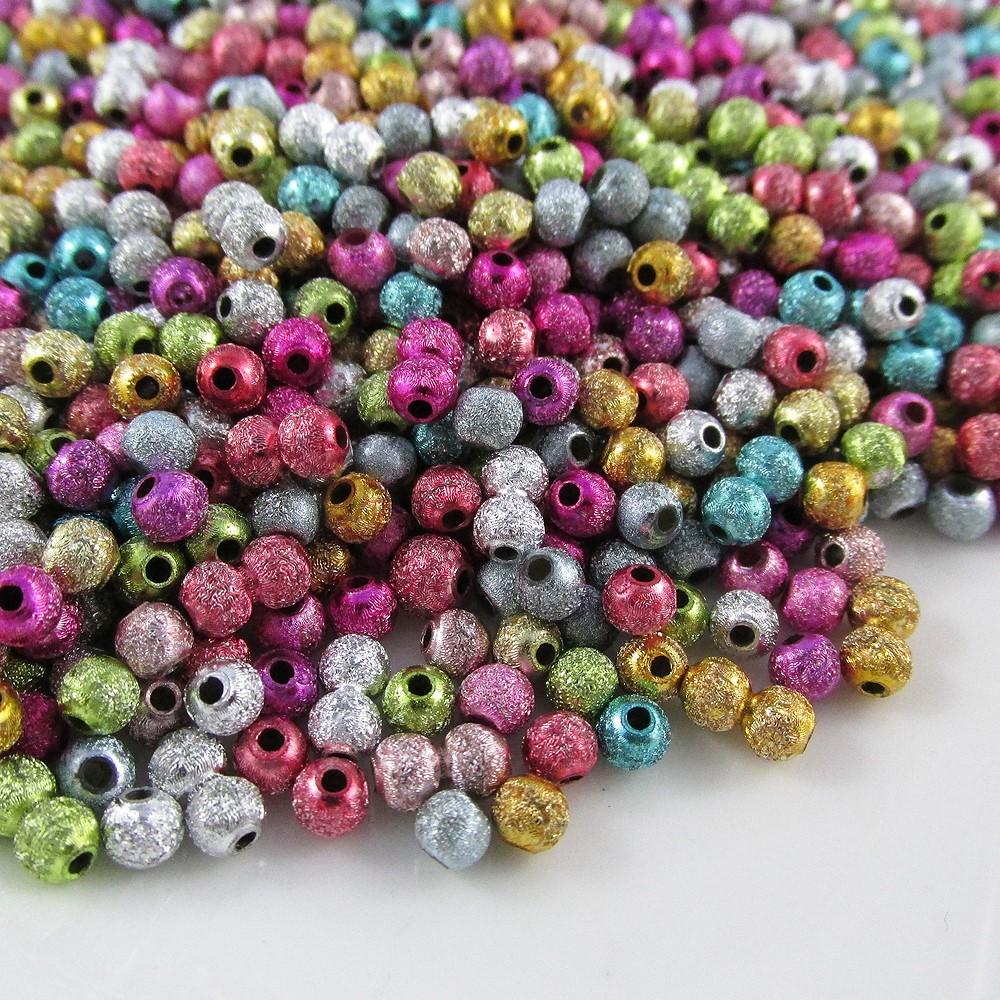 28g approx 1000 pcs Acrylic Stardust Beads 4mm Hole 1mm