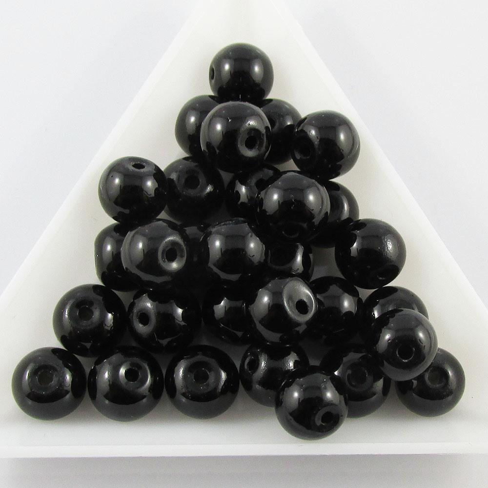 50g 70+ pcs Round Glass Pearl Beads 7mm Select from 12 colours