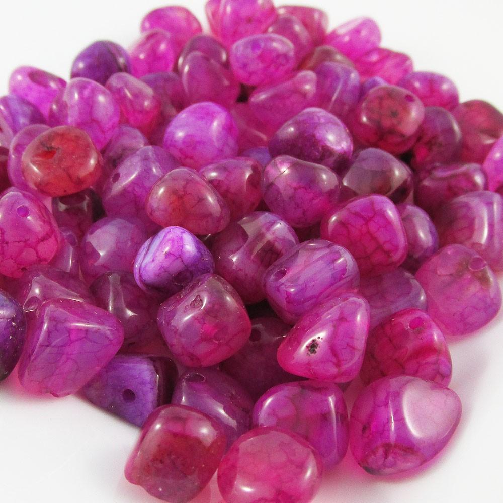 Natural Agate Nugget Bead Heat Dyed Size varies 8 to 12 mm Select colour