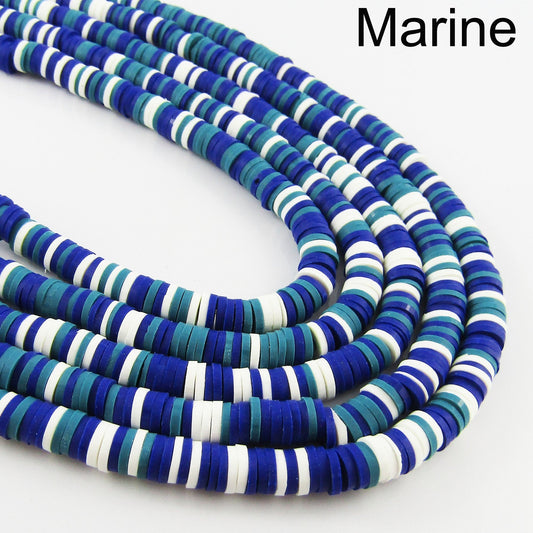 One Strand 290pcs Wafer Disc Marine Polymer Clay Beads Katsuki Bead 6mm