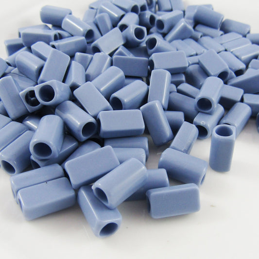 50g 259+pcs Acrylic Tube Beads Large Hole Opaque Blue 11x6mm Hole 3.8mm