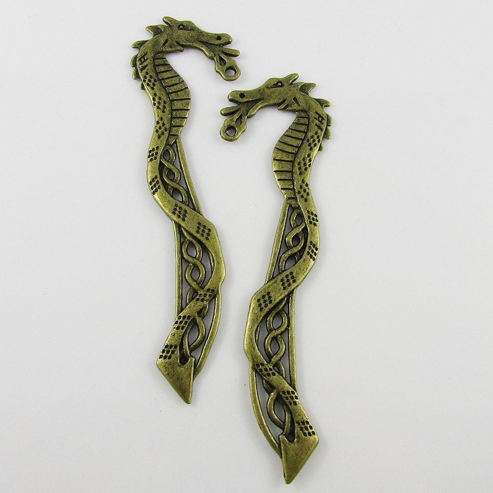 Bulk Celtic Knot Dragon Bookmark 115mm Antique Bronze Suit Beading Qty 1,5 or 10