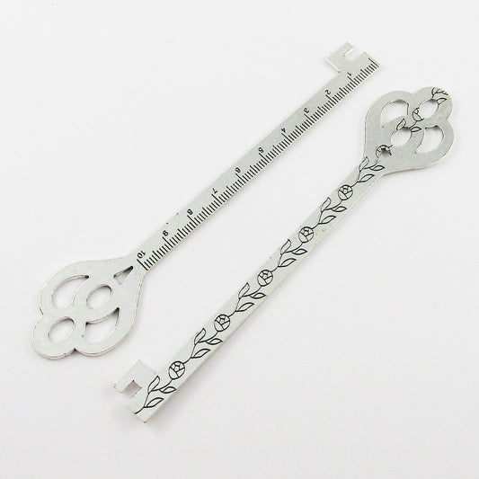 Bulk Ruler Key Bookmark 138mm Silver Tone Suit Beading Qty 1,5 or 10