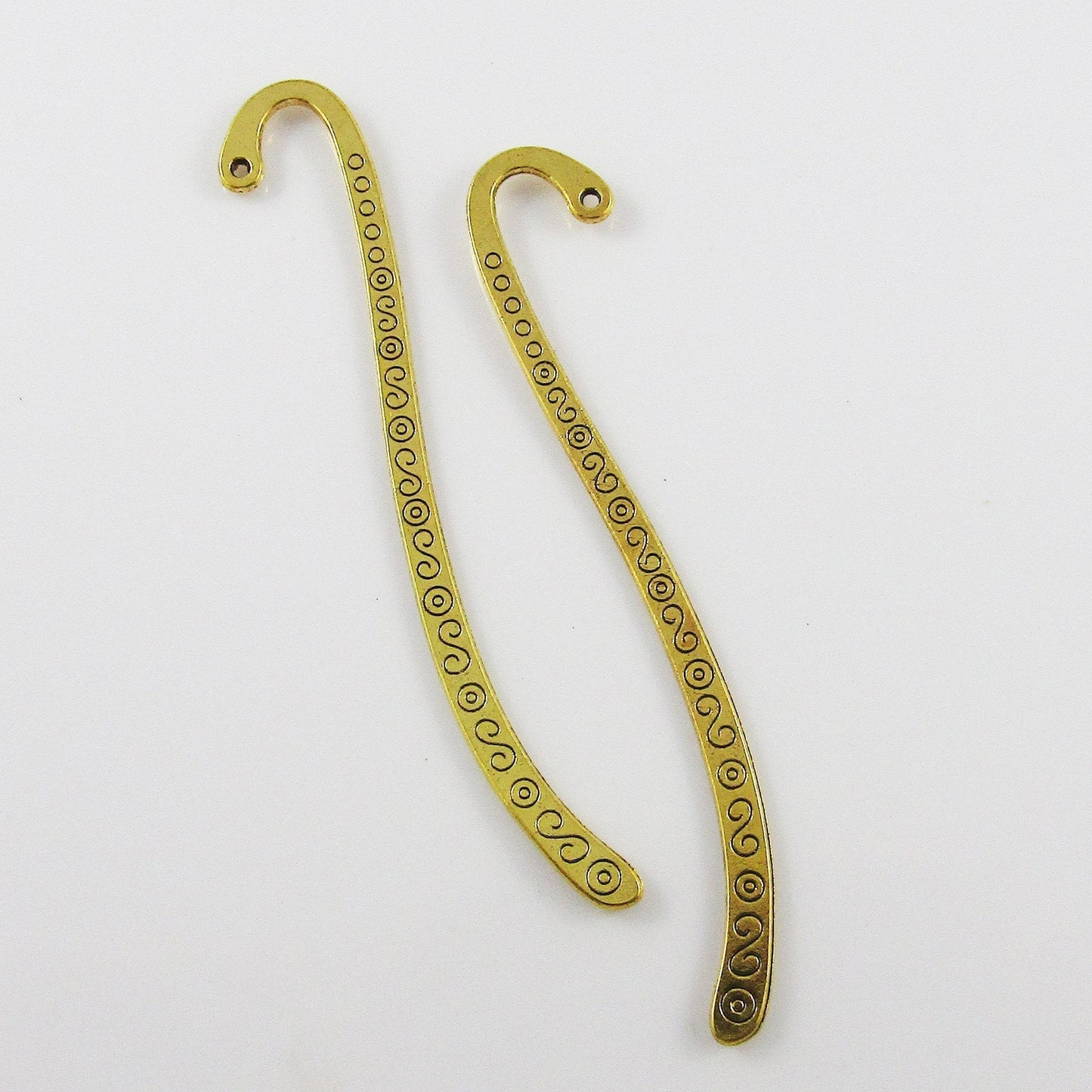 Bulk Mini Scroll Bookmark 84mm Antique Gold Suit Beading Qty 1,5 or 10