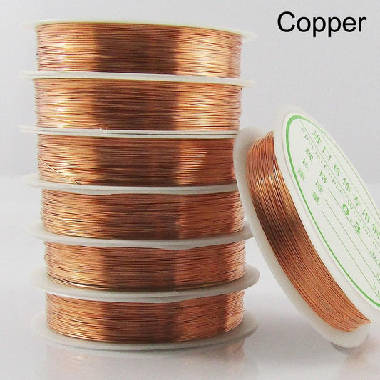 DIY Plated Brass Wire Suit Craft Beading Floristry Colour Copper Select Size
