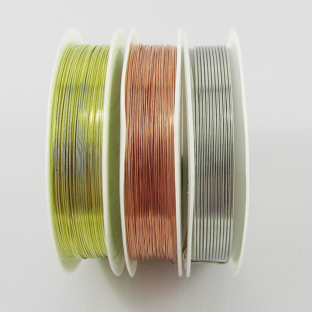 DIY Plated Brass Wire Suit Craft Beading Floristry Colour Gold Select Size
