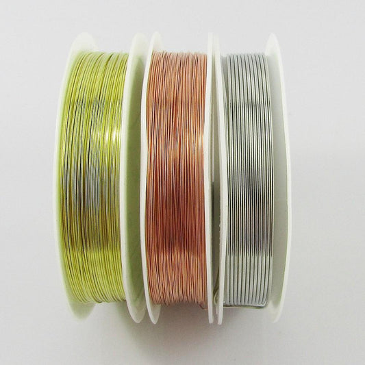 DIY Plated Brass Wire Suit Craft Beading Floristry Colour Gold Select Size