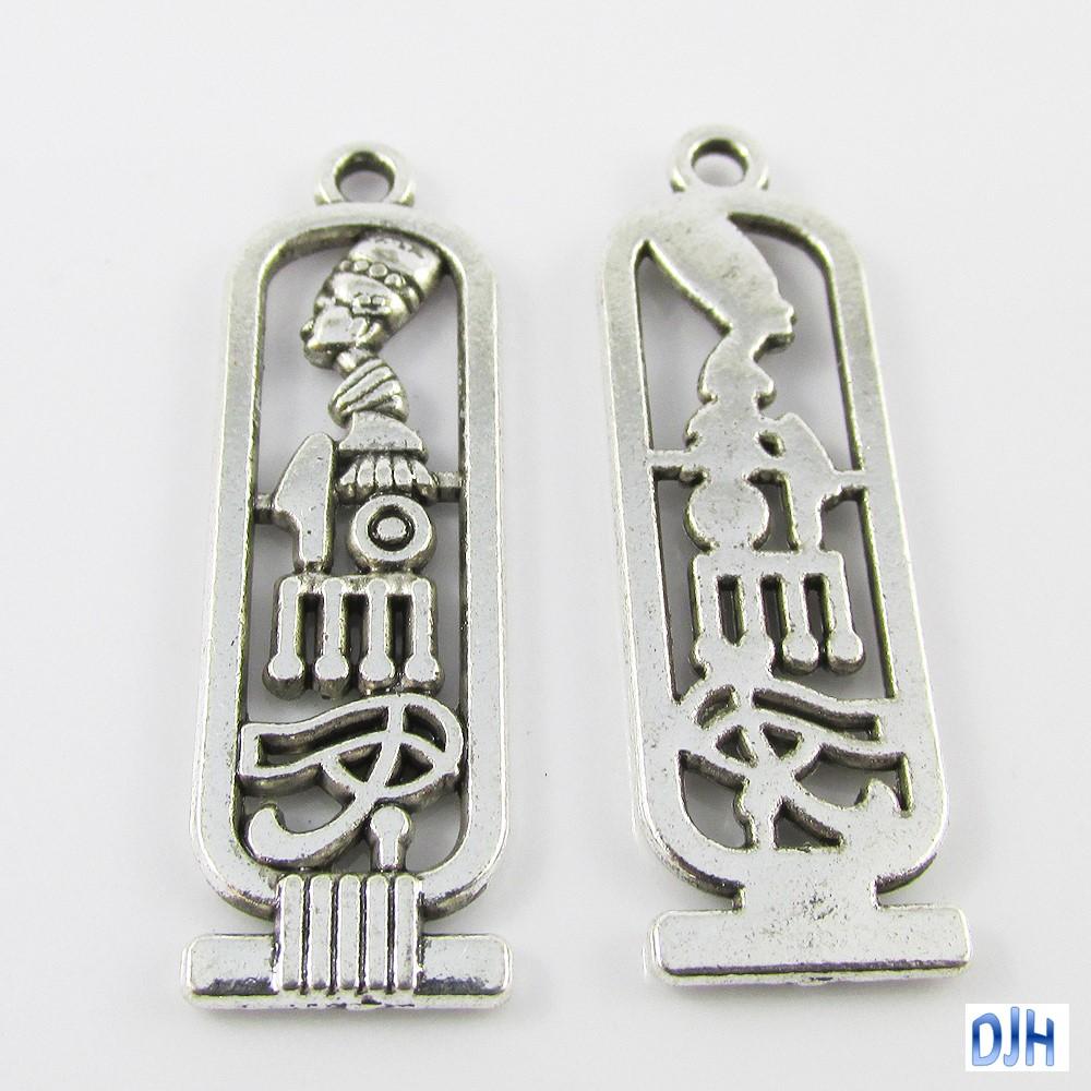 Bulk Egyptian Icon Column Charm Pendant Hieroglyph 37x11.5mm Select Qty