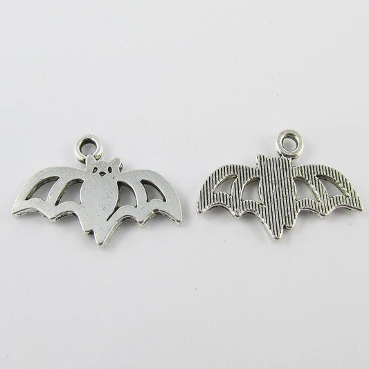 Bulk Vampire Bat Charm Pendant Fruit Bat Spooky Halloween 24x16mm Select Qty