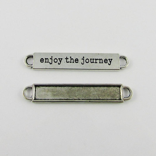 Bulk Enjoy the Journey Charm Message Link Connector 50x8.5mm Select Qty