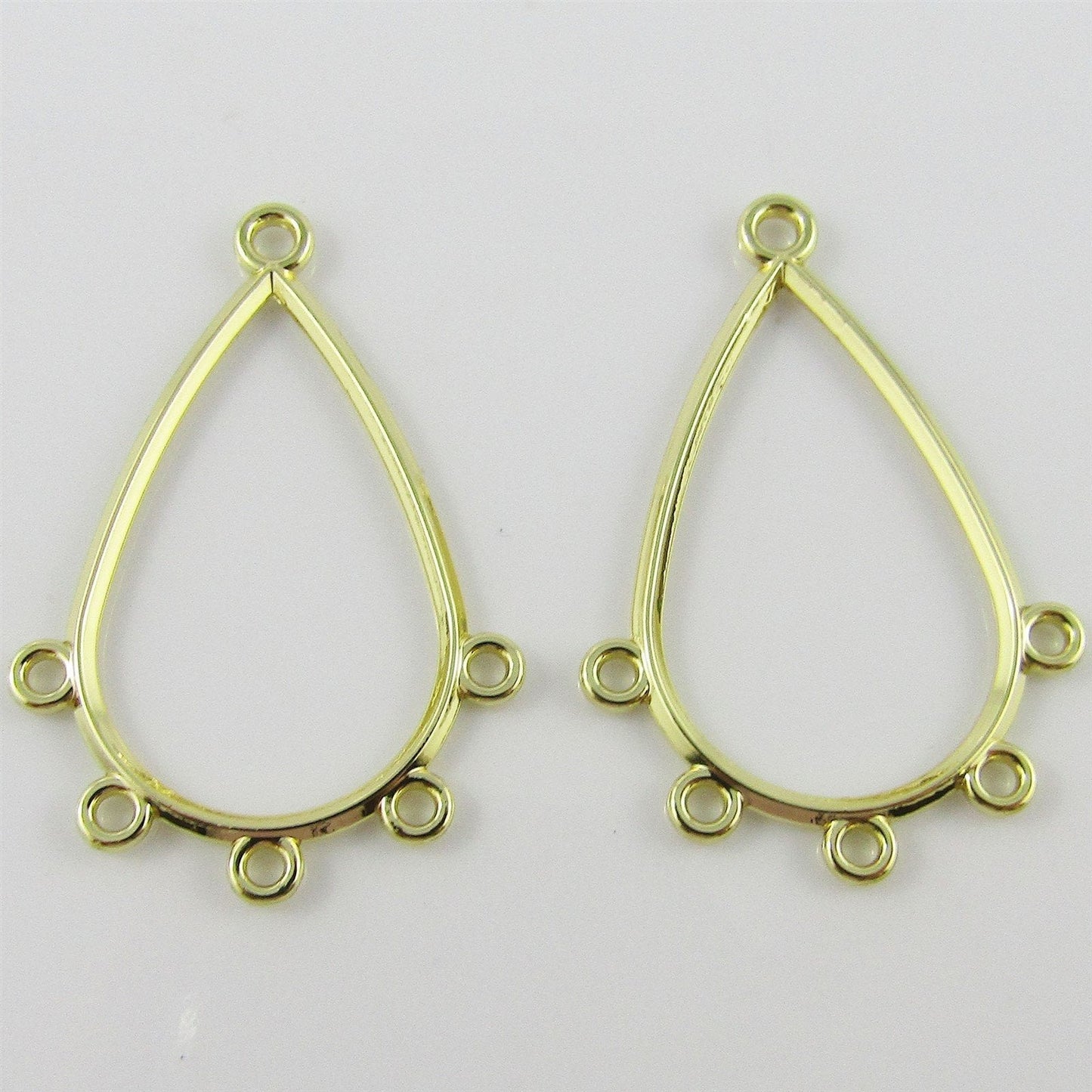 Bulk 10pcs Gold Teardrop Charm Chandelier Connector Tassel Earrings Pendants etc