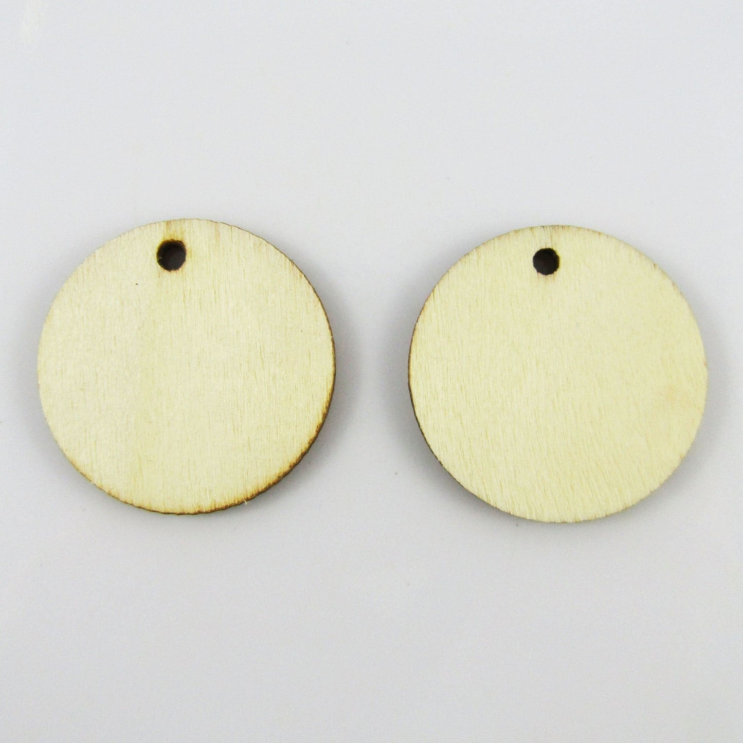 Bulk 10pcs Round Circle Unfinished Wood Charm Pendant Natural 29mm