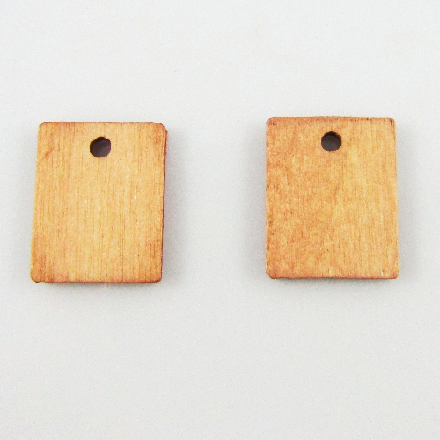 Bulk 10pcs Rectangle Unfinished Wood Charm Pendant Natural 12x16mm