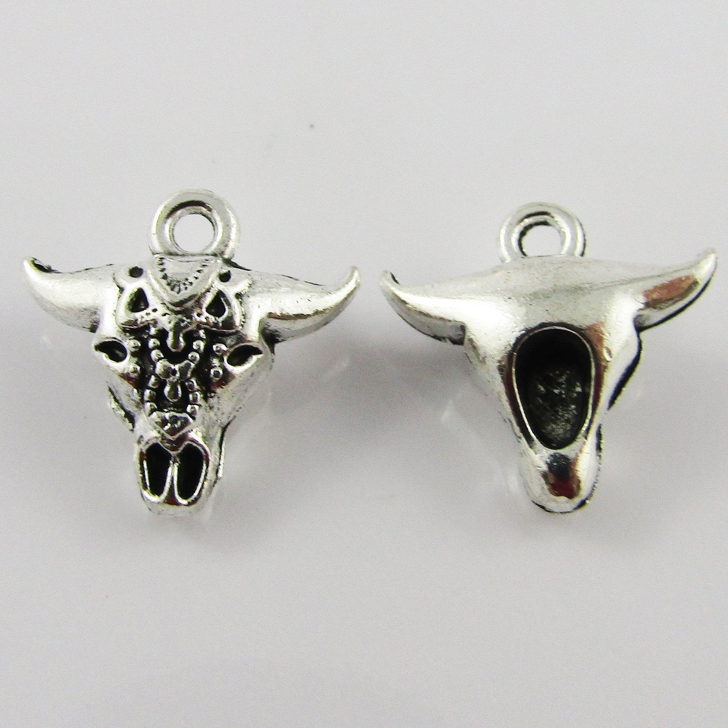 Bulk Matador Bull Cattle Head Charm Pendant 16x17mm Select Qty