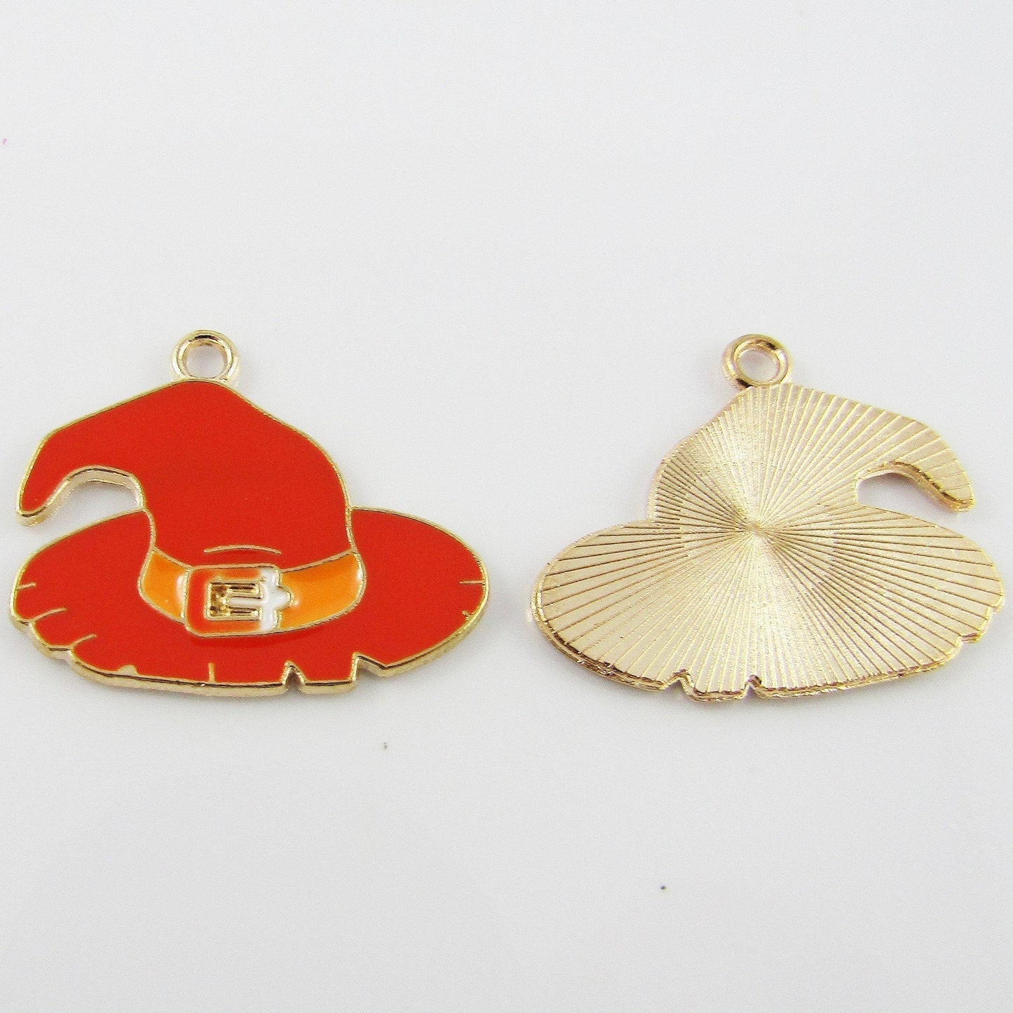 Bulk 10pce Enamel Single Rose Charm Pendant 22x12mm