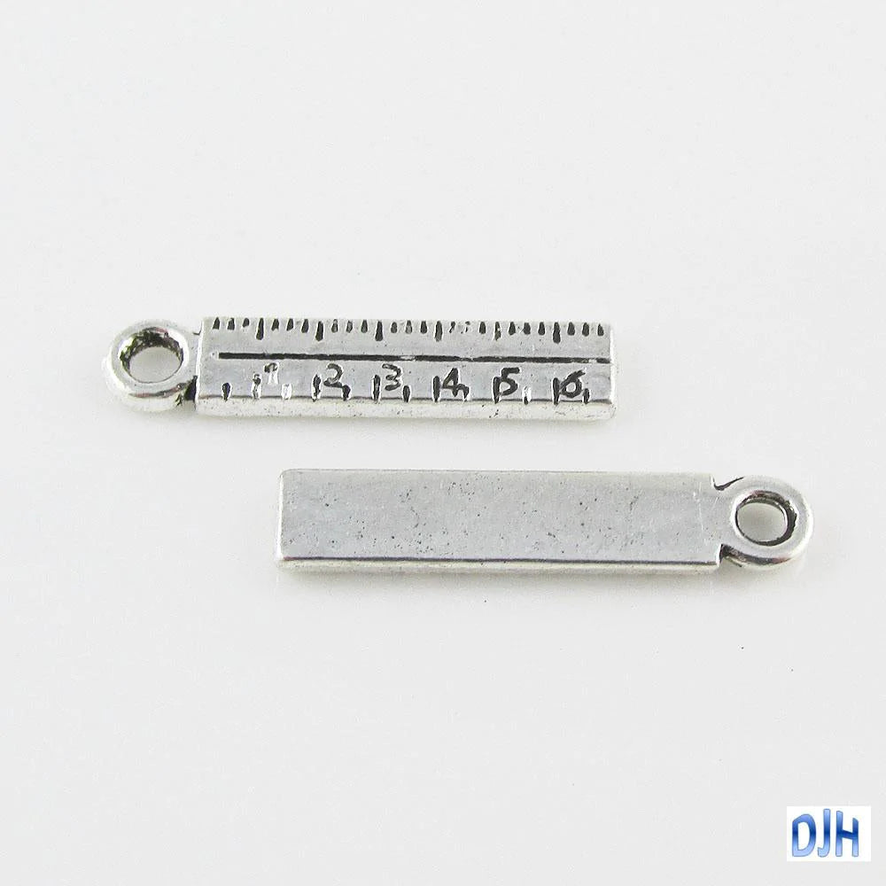 Bulk School Ruler Charm Pendant 24x5mm Select Qty