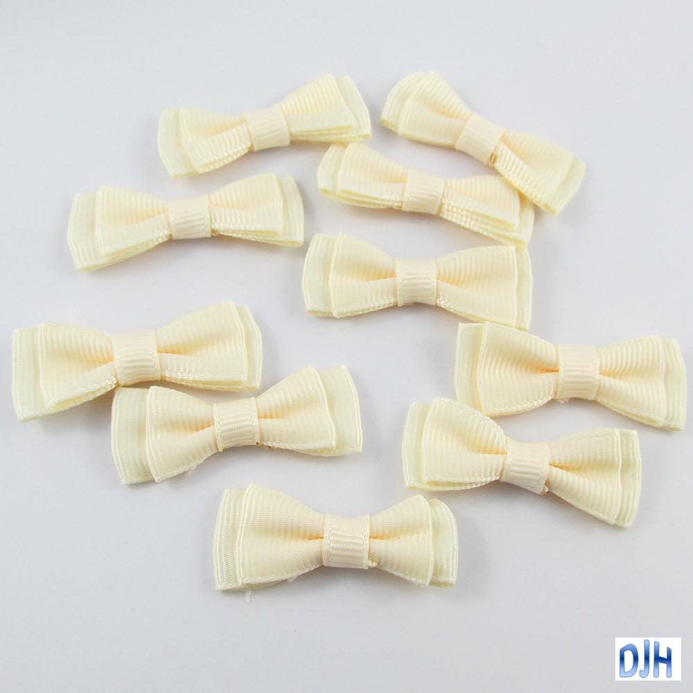 10pcs Grosgrain Ribbon Pastel Bows for Hair Clips DIY Craft 40x16mm