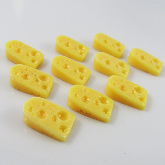 10pcs Resin Swiss Cheese Cabochon 16x10mm For Scrapbooking Cards Hair Clips etc