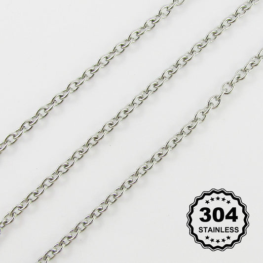 4mm Stainless Steel Chain 3mtr Length 4x3x0.8mm unsoldered links