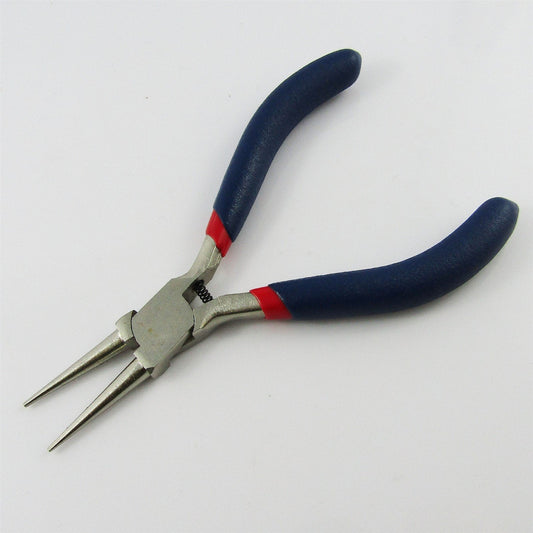 Craft & Jewellery Carbon Steel Spring Loaded Round Nose Pliers 125mm Blue