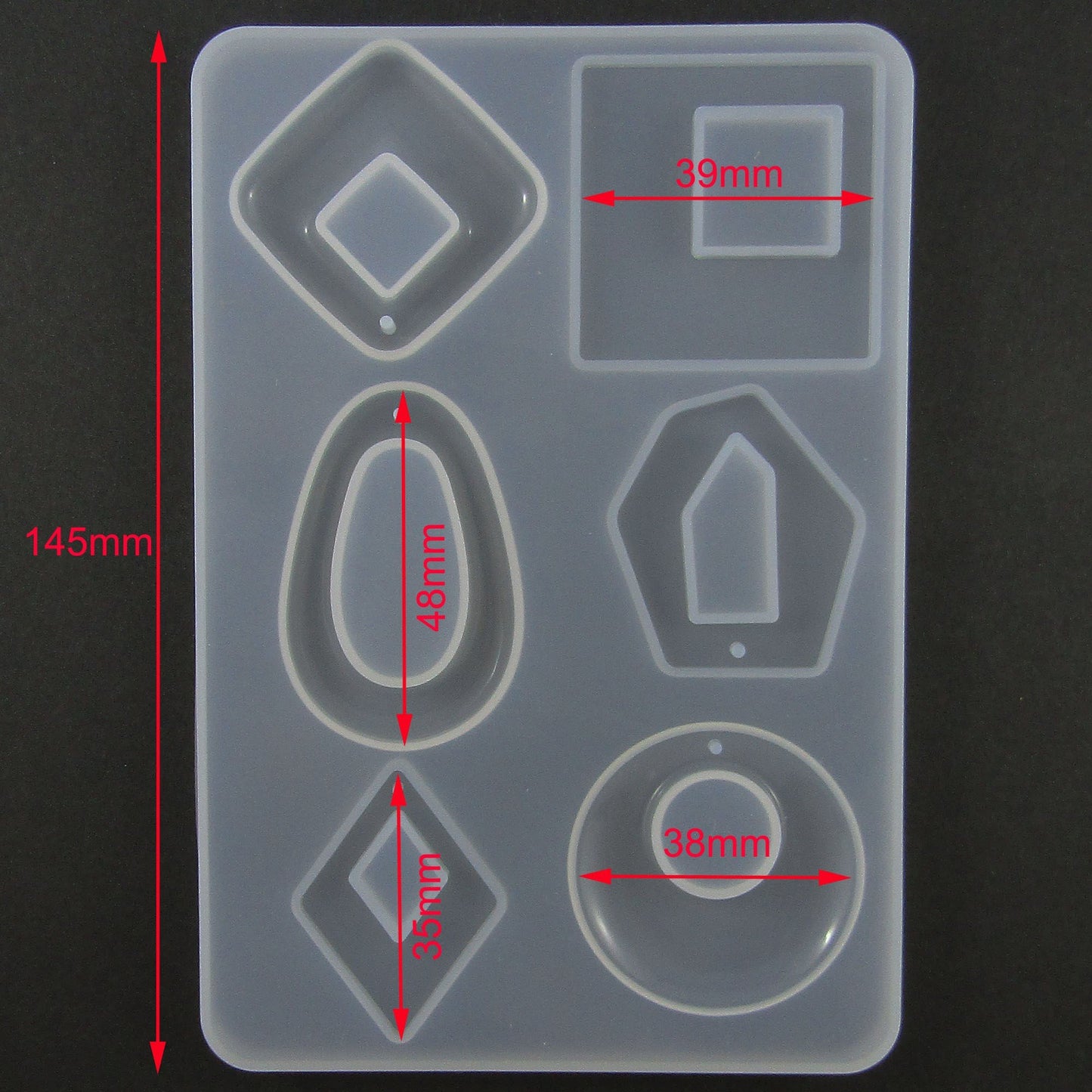 Mixed Retro Pendant Shapes Silicone Casting Mould for Epoxy Resin